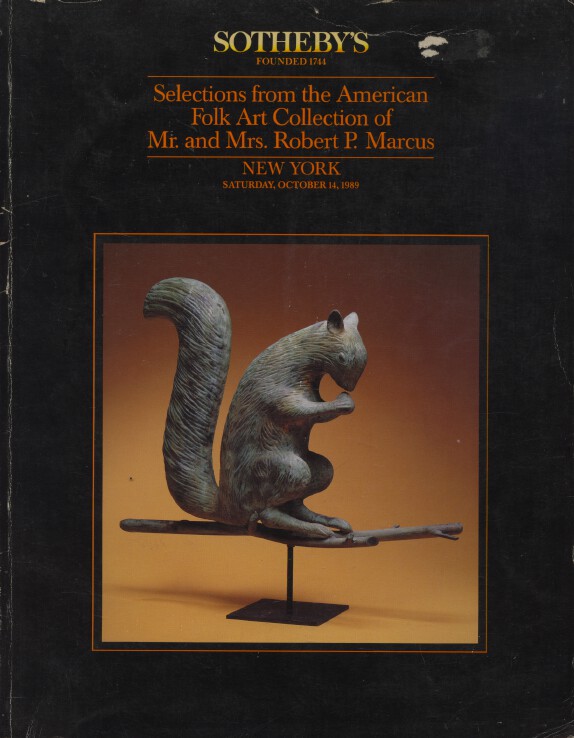 Sothebys October 1989 American Folk Art Collection of Mr & Mrs Robert P. Marcus - Click Image to Close