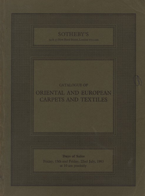 Sothebys July 1983 Oriental and European Carpets and Textiles