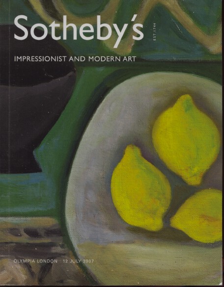 Sothebys July 2007 Impressionist and Modern Art