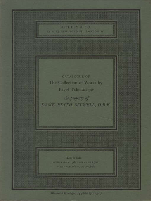 Sothebys December 1961 The Collection of Works by Pavel Tchelitchew