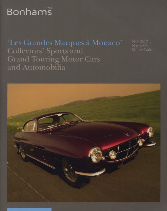 Bonhams May 2007 Collectors' Sports Cars & Grand Touring Cars & Automobilia