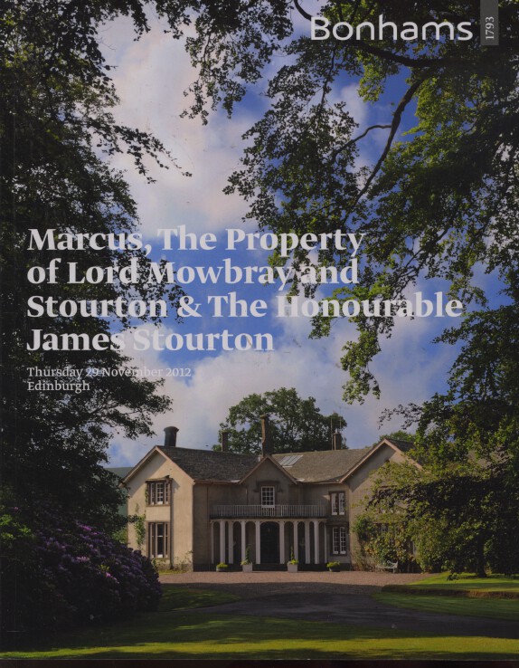 Bonhams November 2012 Marcus, The Property of Lord Mowbray & Stourton - Click Image to Close