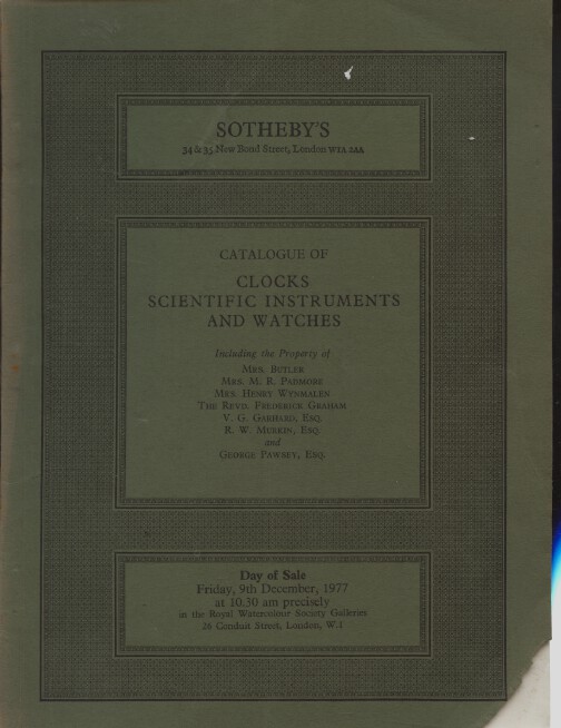 Sothebys December 1977 Clocks, Scientific Instruments and Watches