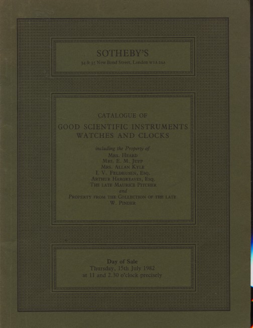 Sothebys July 1982 Good Scientific Instruments, Watches & Clocks