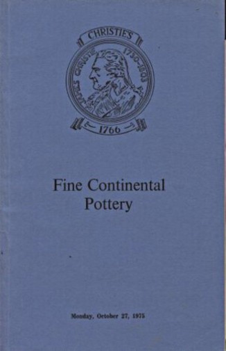 Christies October 1975 Fine Continental Pottery - Click Image to Close