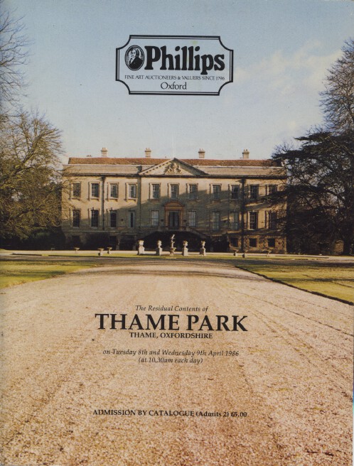 Phillips 1986 Residual Contents Thame Park inc. Arms & Armour