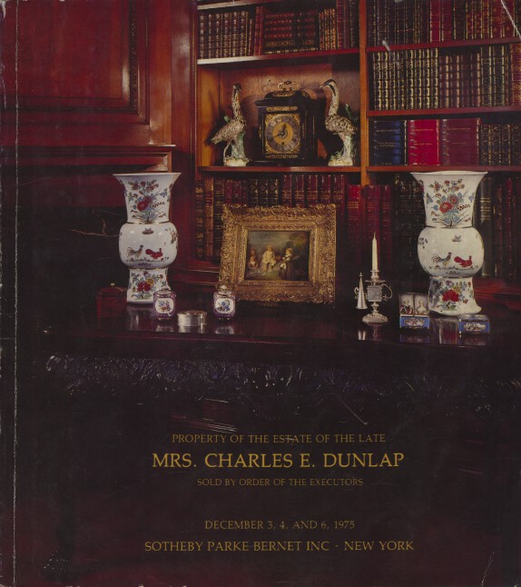 Sotheby Park Bernet 1975 Property of Mrs. Charles E. Dunlop