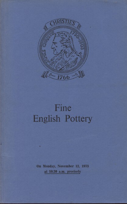 Christies 1973 Fine English Pottery