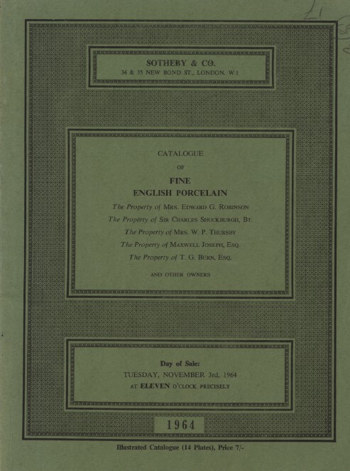 Sothebys 1964 Fine English Porcelain (Digital only)