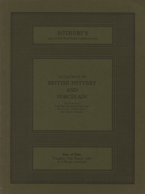 Sothebys 1983 British Pottery and Porcelain