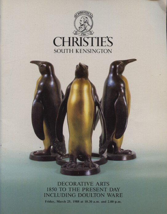 Christies 1988 Decorative Arts 1850 to Present Day, Doulton Ware - Click Image to Close