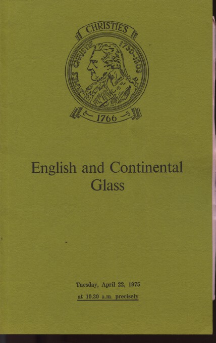 Christies 1975 English and Continental Glass