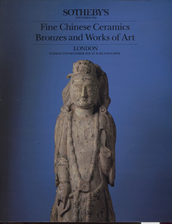 Sothebys 1986 Fine Chinese Ceramics, Bronzes & Works of Art