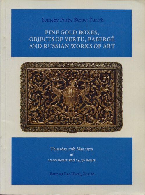 Sothebys 1979 Gold Boxes, Watches Fabergé & Russian Works of Art