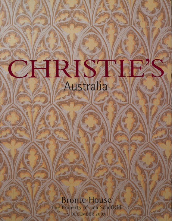 Christies 2003 Bronte House The Property of Leo Schofield