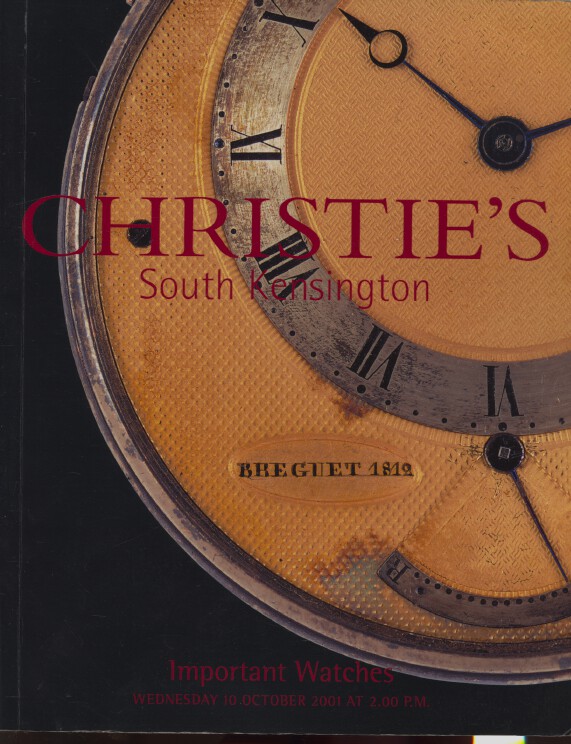 Christies October 2001 Important Watches (Digital Only)