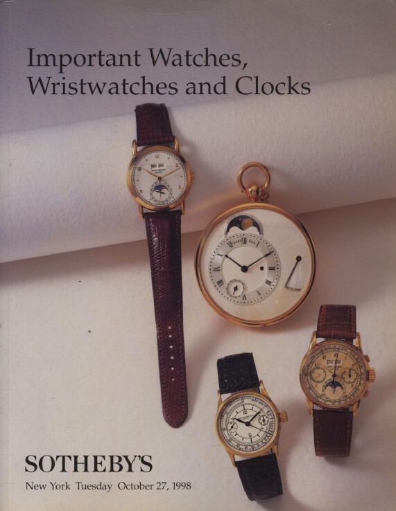 Sothebys 1998 Important Watches, Wristwatches and Clocks