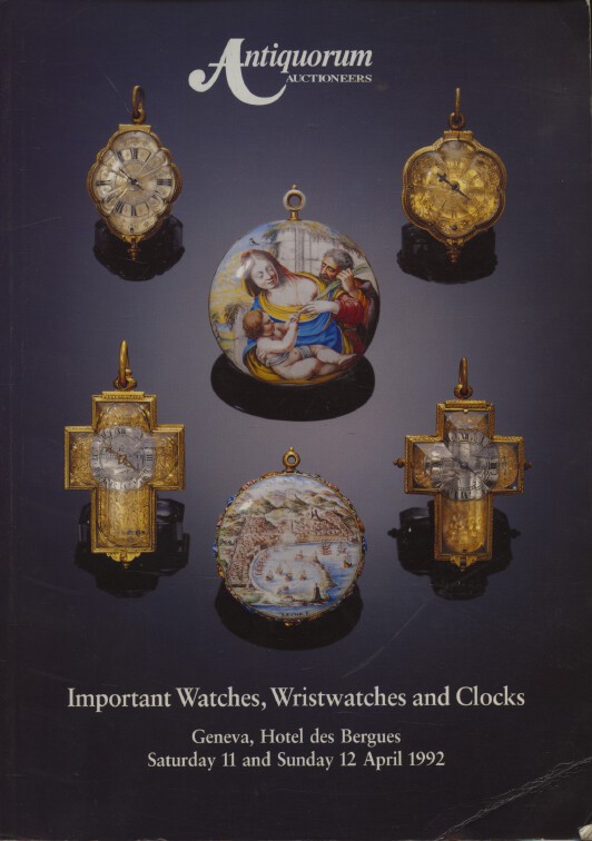 Antiquorum April 1992 Important Watches, Wristwatches and Clocks
