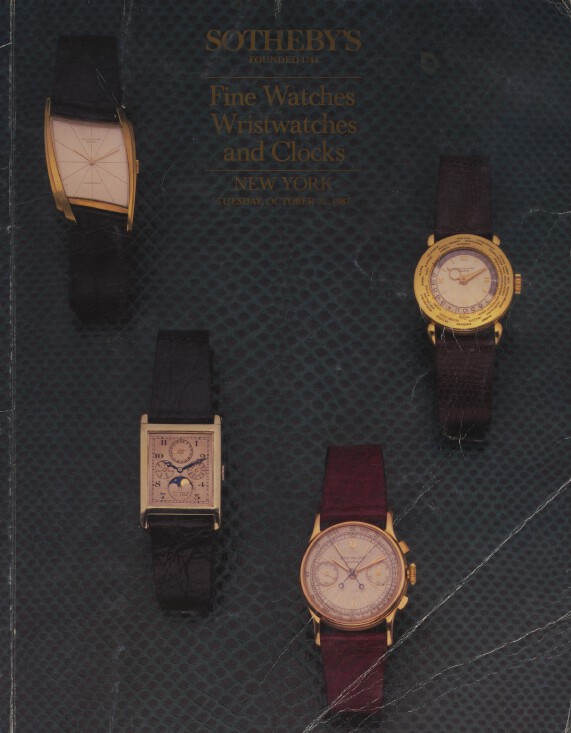 Sothebys 1987 Fine Watches, Wristwatches and Clocks (Digital only)